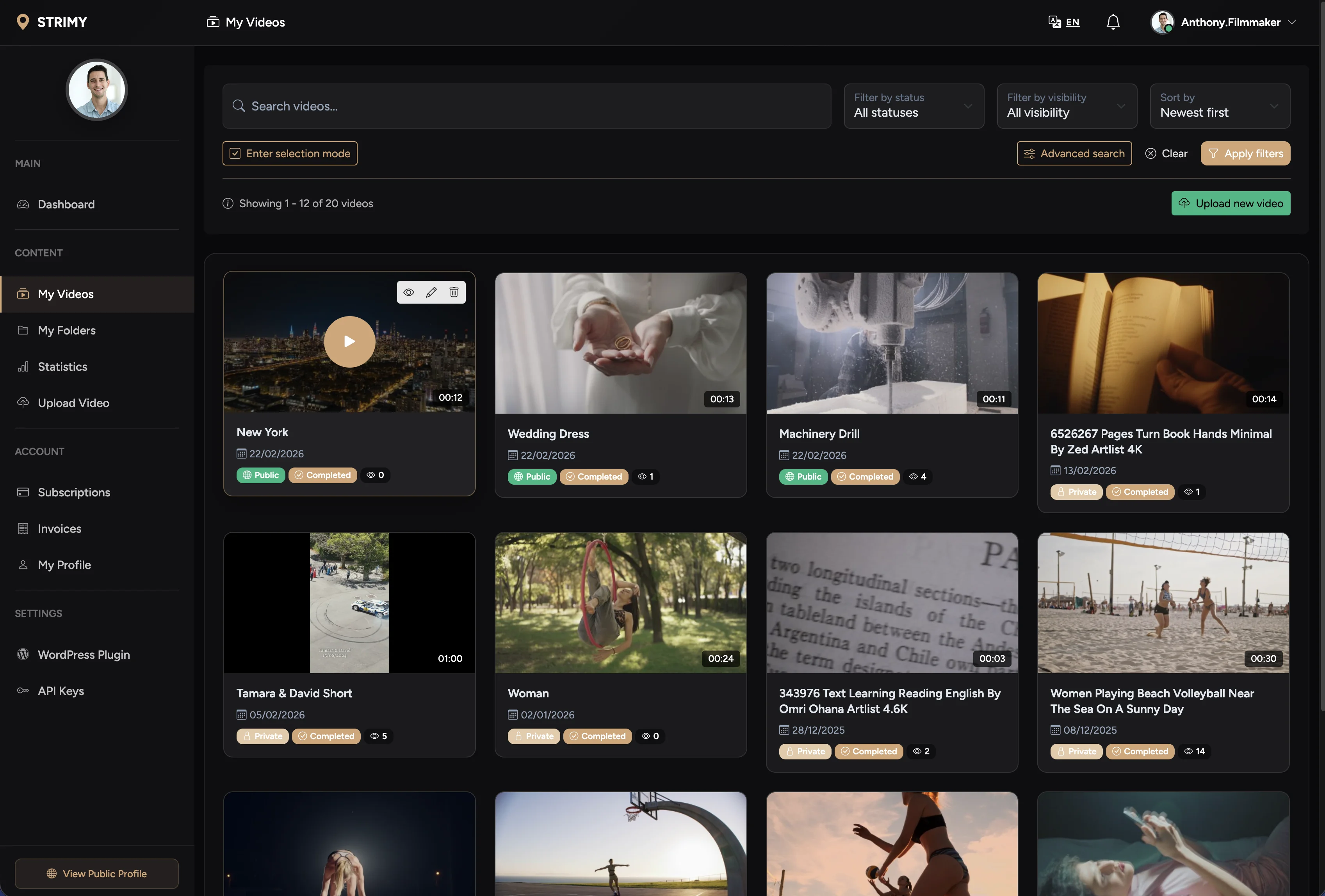 STRIMY Video Management