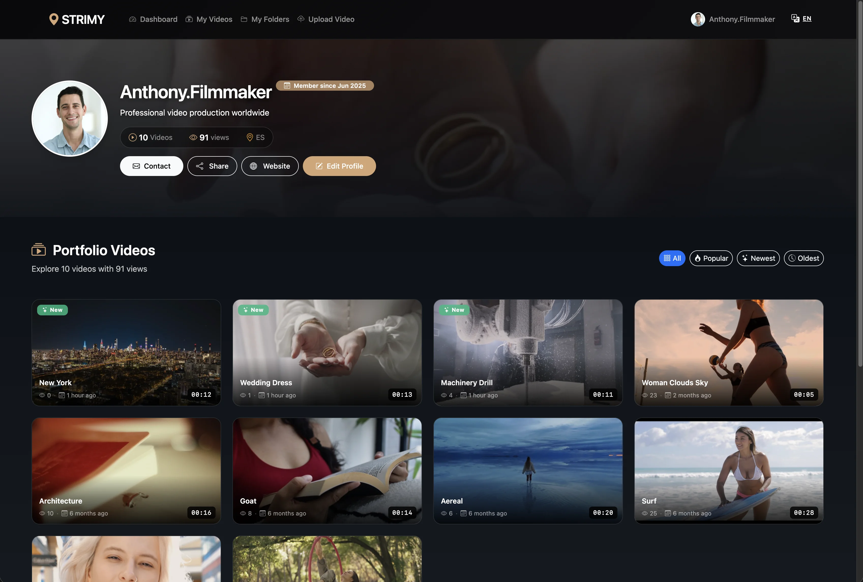 Professional visual portfolio